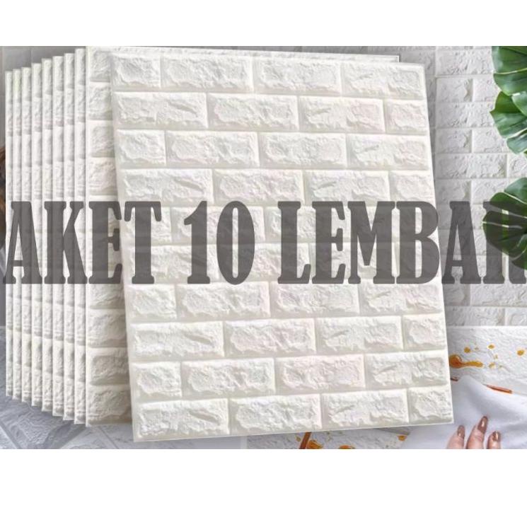 Super Puas Paket 10 Lembar Wallpaper BrickFoam 70x77cm Tebal 3mm