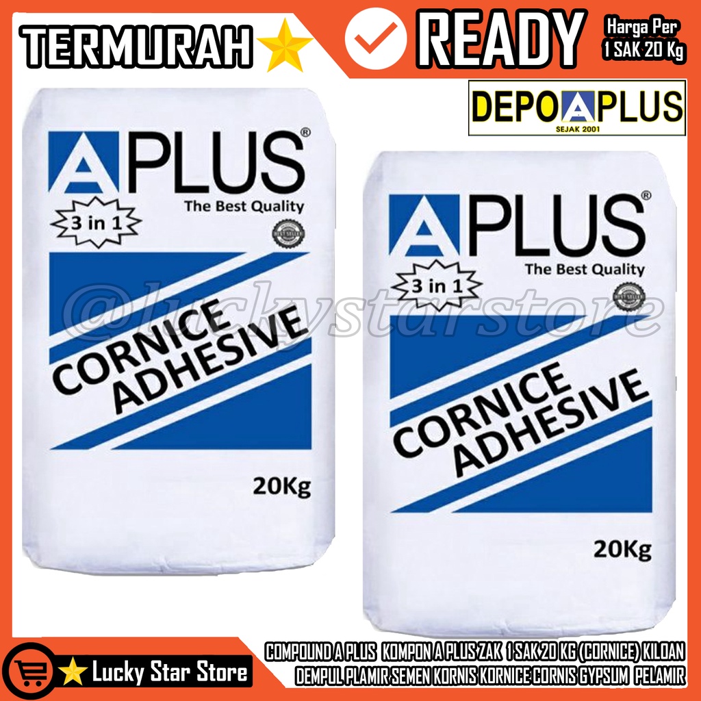 COMPOUND A PLUS  KOMPON A PLUS ZAK  1 SAK 20 KG (CORNICE) KILOAN DEMPUL PLAMIR SEMEN KORNIS KORNICE 