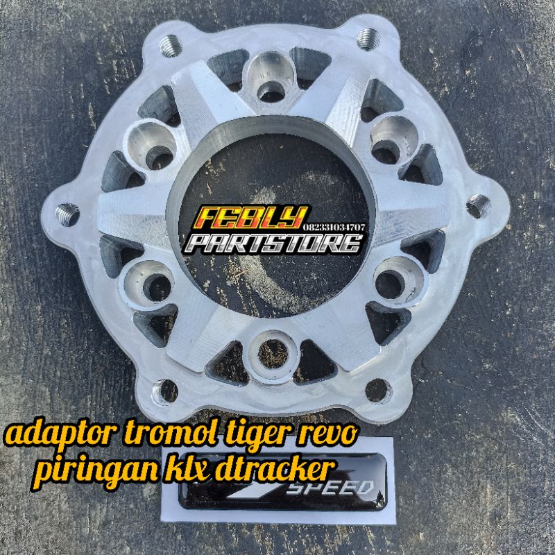 SPACER ADAPTOR PLENDES TROMOL TIGER REVO PIRINGAN KLX DTRACKER ADAPTOR TROMOL TIGER REVO PIRINGAN CA
