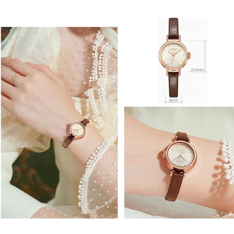 Julius JA-1371 Versatile Retro Disc Belt Gadis Sederhana Korea Air Quartz Bagsomnia Watch