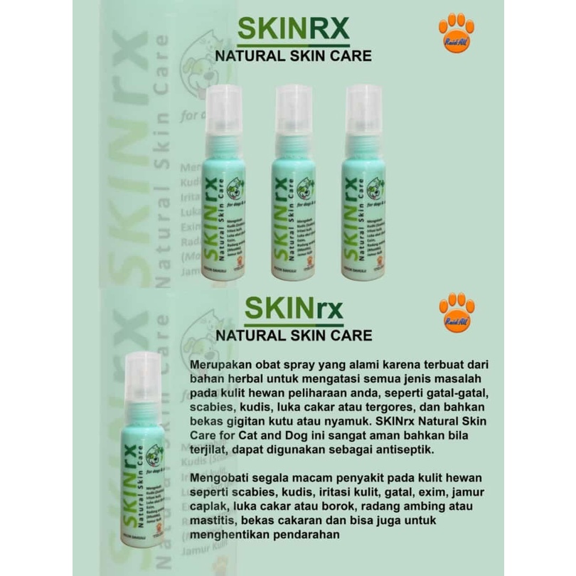 Skin Rx spray kulit hewan