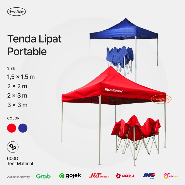 TENDA LIPAT PORTABLE FOLDING TENT 2X2 METER