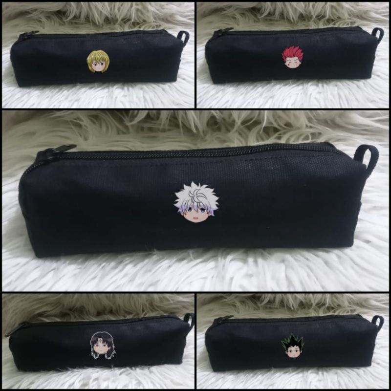 

Kotak pensil kanvas clasic hunter x Hunter pencil case killua tepak hisoka tempat alat tulis kurapika chloro gon