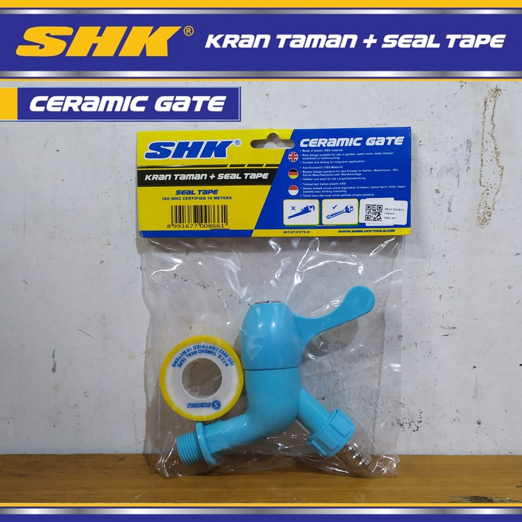 Kran Keran Air Taman Engkol PVC SHK 1/2 &quot; (RANDOM COLOR) + BONUS SEALTAPE
