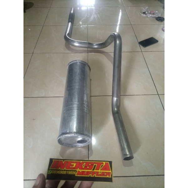 tabung knalpot standar  dan pipa bagian belakang mobil kijang super