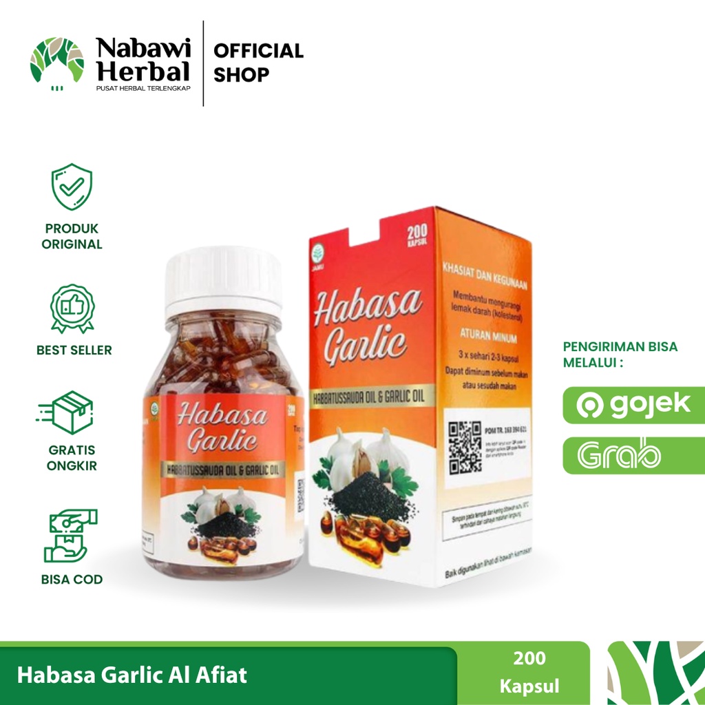 AL AFIAT - Habasa Garlic Minyak Habbatussauda plus Garlic Oil Isi 200 Kapsul