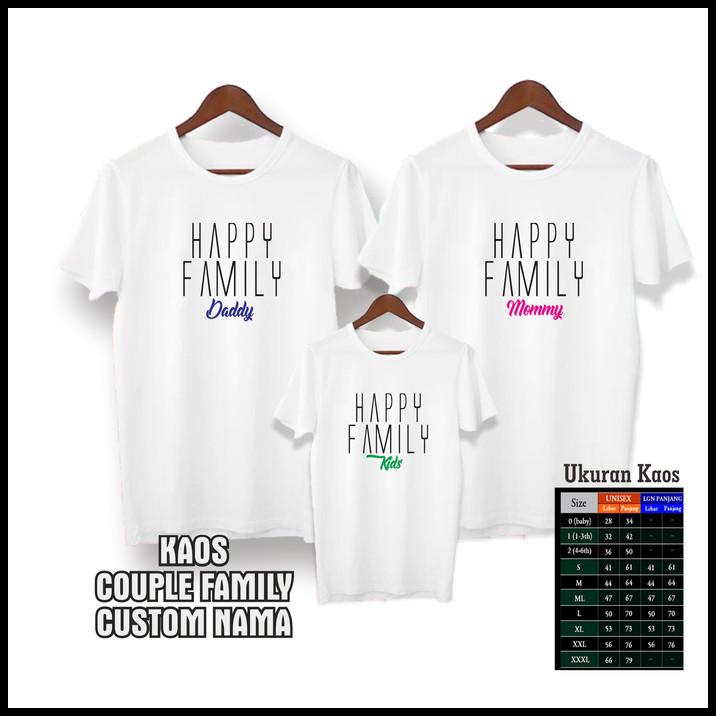 Couple Family | Kaos Keluarga Happy Family - Custom