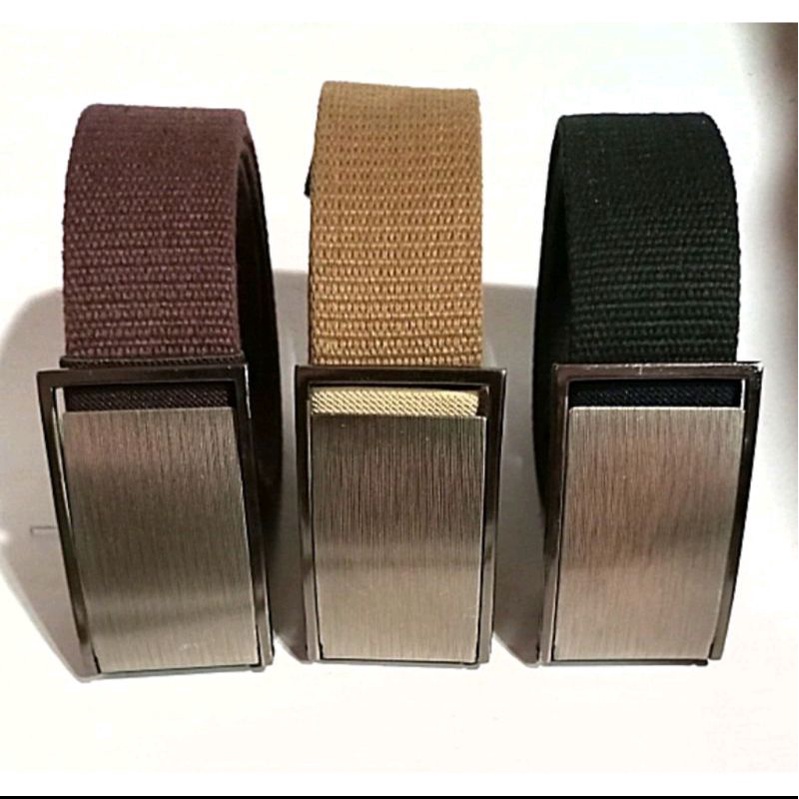 ikat pinggang peria wanita gesper premium ikat pinggang kanvas