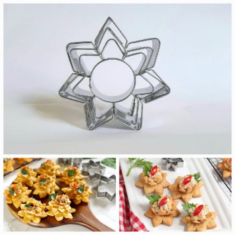 cetakan pastel goreng kembang bunga/cetakan pastel bunga stainless steel Fashionatee.id