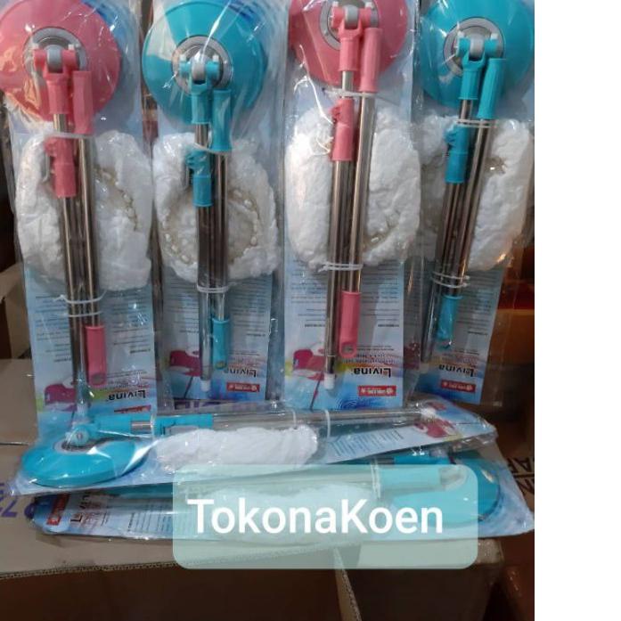 Depan Alat pel / gagang pel lantai BM-51 Spin Mop Livina Lion Star
