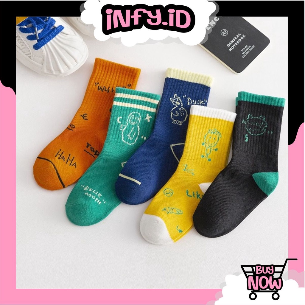 INFY - Kaos Kaki Anak Motif Graffiti Kaus Kaki Bayi Lucu KK064