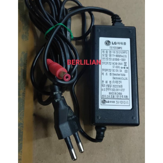 adaptor LG dc 12v 3a + Led jual per/10pcs input ac 90-264v