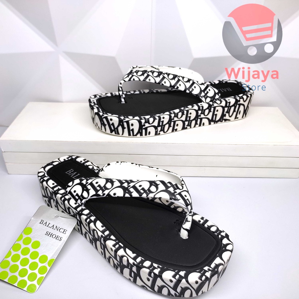 Sandal  BALANCE 944 Wedges Jepit Wanita IMPORT Sendal Jelly Cewek Perempuan