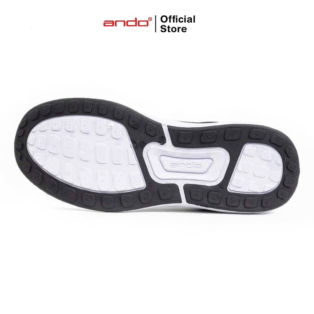 Ando Official Sepatu Sneakers Pino Remaja - Hitam/Putih