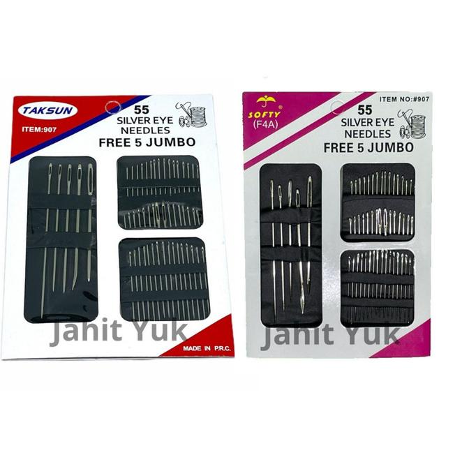 Jarum Jahit Tangan (50 Pcs + 5 EXTRA Jarum Besar) / Jarum Jahit Tangan
