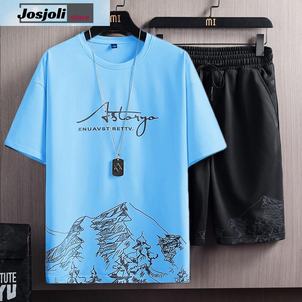 JOSJOLI_STORE/Stelan Astaryo/Satu Stel Atasan dan Bawahan Pria Dewasa/L XL XXL