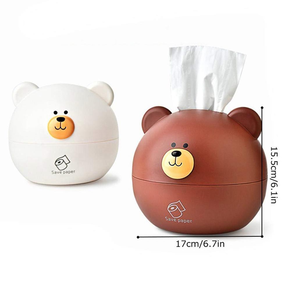 ღ Hewan Lucu Tissue Box Roll Pemompaan Kertas Penyimpanan Case Wc Kertas Wadah Ruang Tamu Desktop Kertas Pemegang Kertas Memompa kotak Rumah Dekorasi Supplie