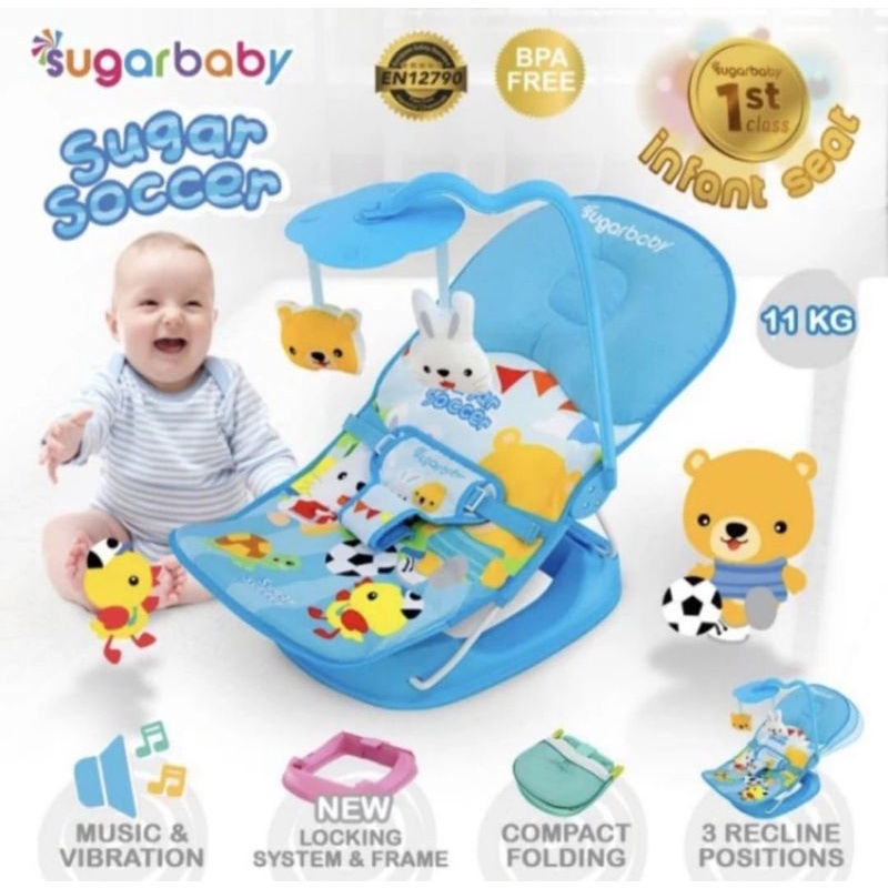 Sugar Baby Infant Seat / (Sugarbaby Kursi Getar + Musik + Mainan)