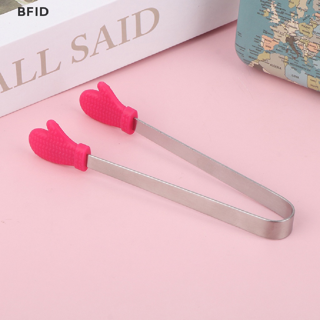 [BFID] Sarung Tangan Penjepit Makanan Silikon-Bentuk Stainless Steel Non-slip Ice Candy Food Clip [ID]