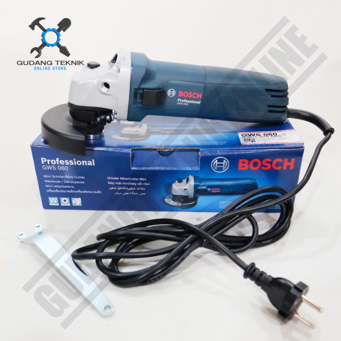 Mesin Gerinda Tangan Listrik 670W 4&quot; GWS 060 BOSCH / Angle Grinder Disc 4 Inch Grenda Listrik 670 Watt GWS060 BOSCH