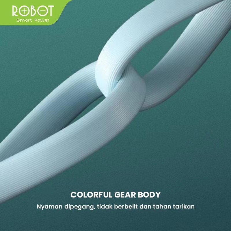 Kabel Data Micro USB ROBOT RGM100 Android Fast Charging 2.1A Original Garansi Resmi 1 Tahun