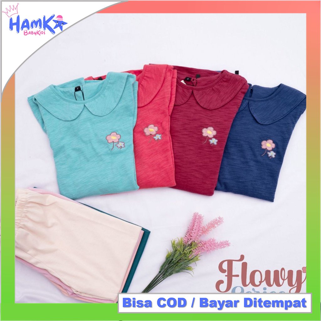 Setelan Baju Anak Perempuan Harian 1 - 6 Tahun Original Cutekids Flowy Series Stelan Baju Anak Cewek Perempuan 1 2 Tahun 2 3 Tahun Lengan Panjang Cocok Untung Ngaji