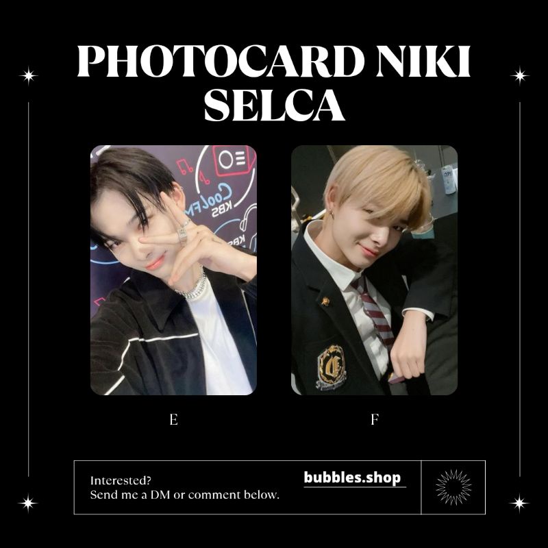 PHOTOCARD UNOFFICIAL NIKI ENHYPEN SELCA