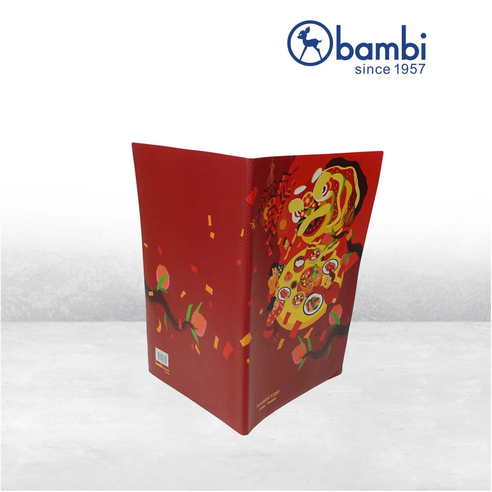 

Bambi Document Holder A4 Edisi Imlek Dark Red Isi 6 Pocket Original