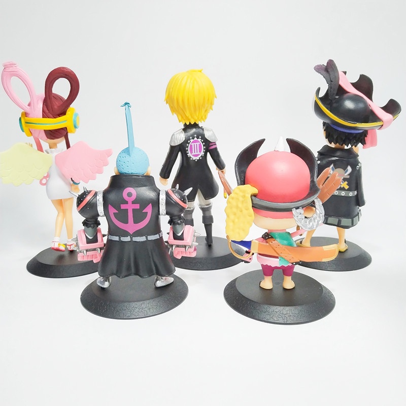 5pcs One Piece Anime Red Film Figure Luffy Uta Roronoa Zoro Sanji Nami Brook Chopper Action Figure Mainan Model Kolekte