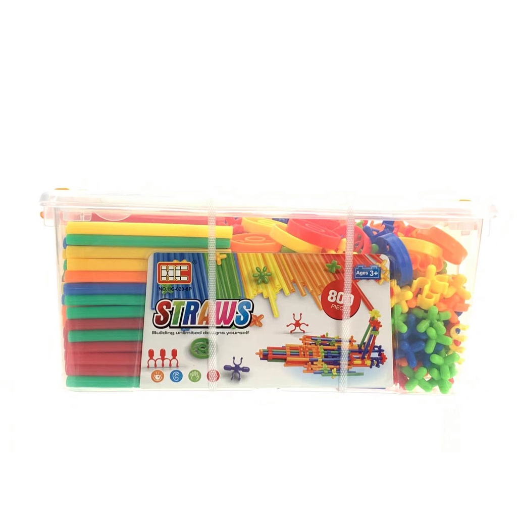 ToysZoona Block Straw 800 pcs 29x20x12cm