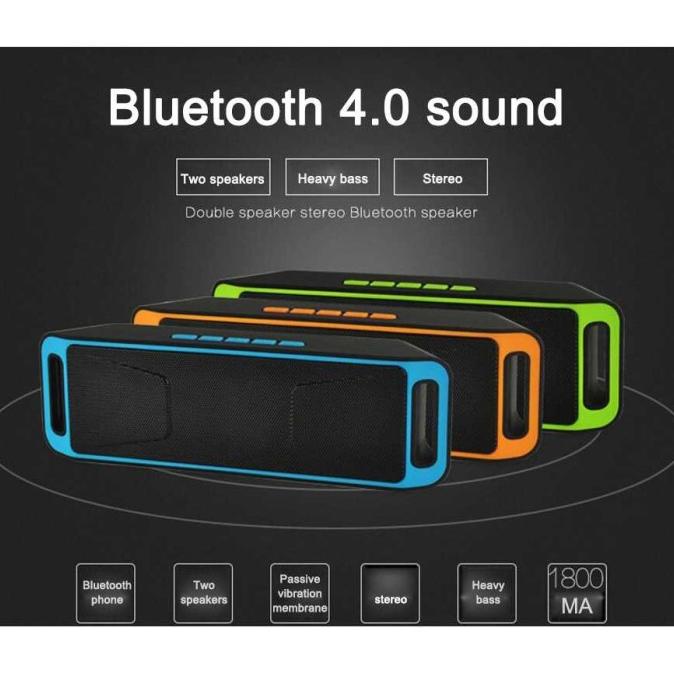 Speaker Bluetooth Stereo Mega Bass kotak musik mp3 player music box