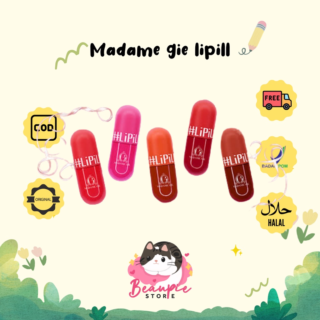 Madame Gie Lipill Lip Tint Lip Stain BPOM HALAL