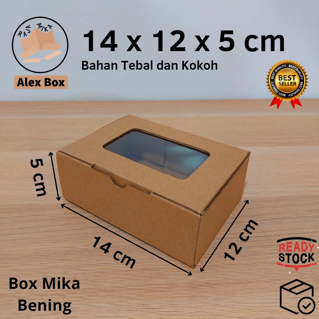 

Kardus Mika 14 x 12 x 5 cm... model diecut, untuk kue hampers dll