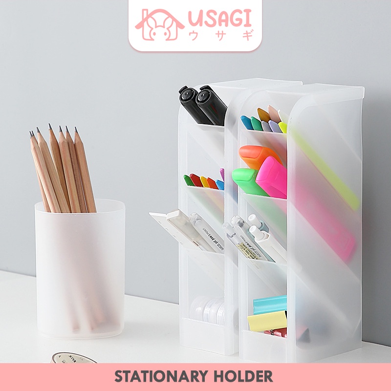 

Usagi Official - Stationary Holder Kotak Tempat Alat Tulis Pensil / Rak Kosmetik Stand Organiser / Tempat Pulpen Bulat / Wadah Pensil Pena / Tempat Kuas Kosmetik / Tempat Spidol