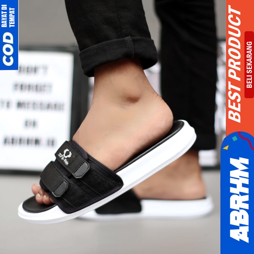 Sandal Slide Pria Distro Slop Sendal Selop Ringan Abraham ZORO