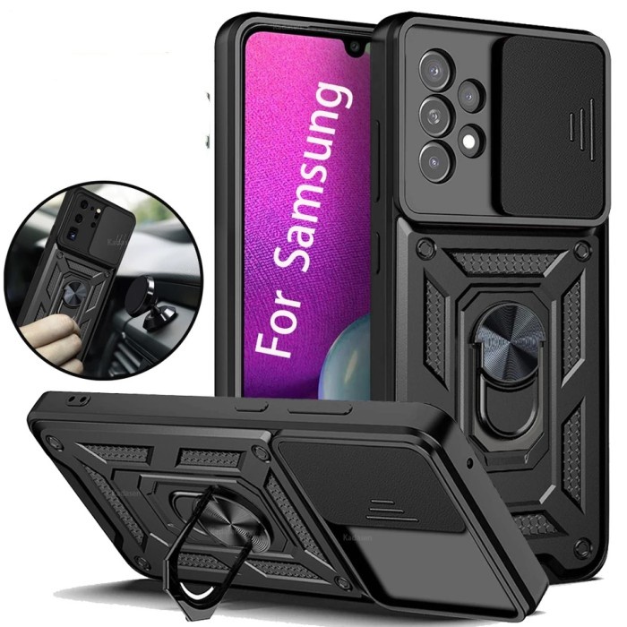 Casing Samsung Galaxy A23 A 23 Hard Case Ring Magnetik Pelindung Armor
