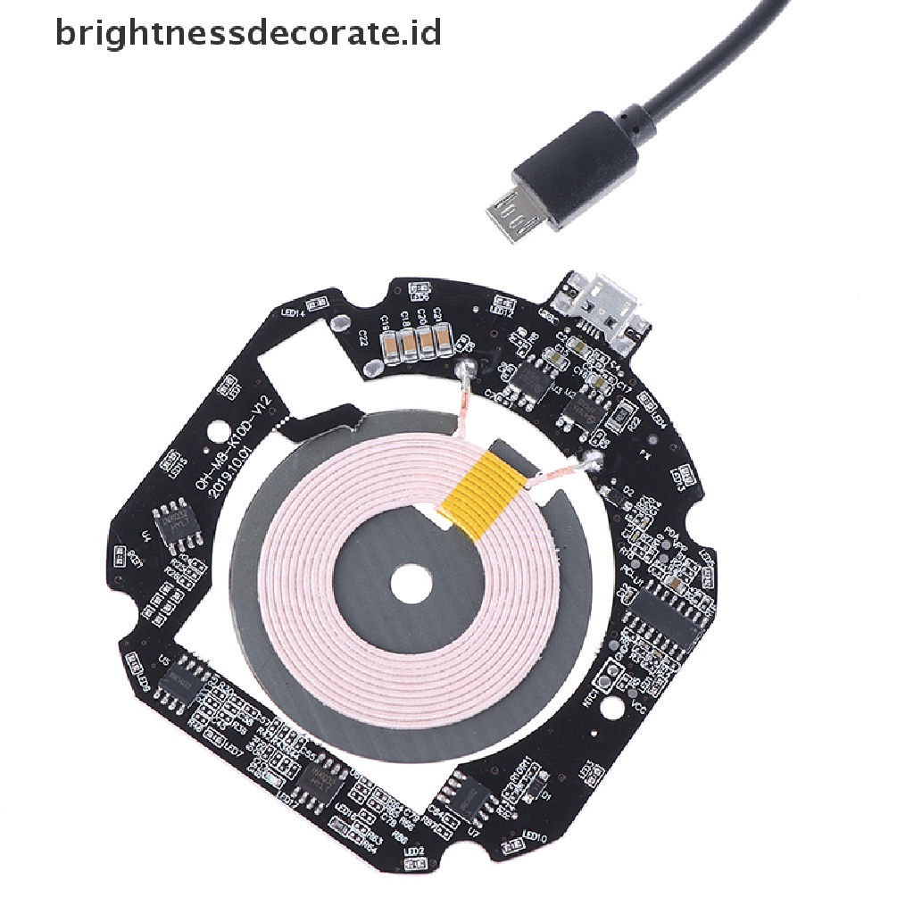 [Birth] 10w/15w QI Fast Wireless Charger PCBA Modul Papan Sirkuit Transmitter+Coil [ID]