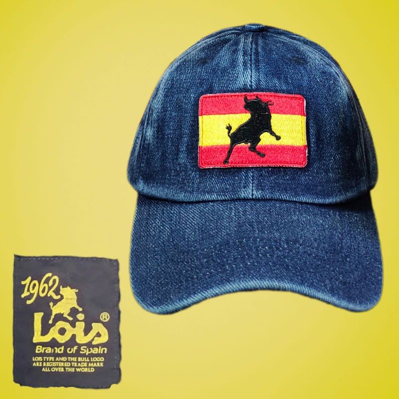 topi pria , topi cowok bahan denim brand LOIS ORIGINAL