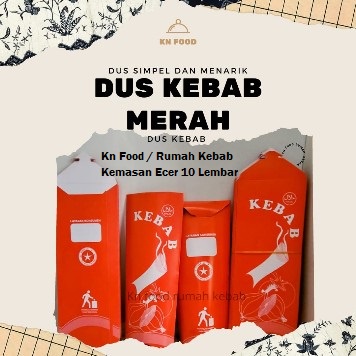 

Dus Kebab Besar merah Ecer 10 Lembar uk 24x9cm Plus Kertas tarikan