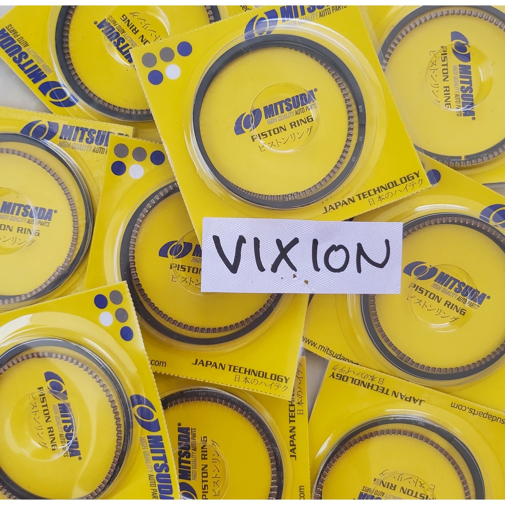 Ring Piston Mitsuda VIXION ( 3C1 ) oversize 50 , 100 dan STD / Ring Seher Yamaha Vixion