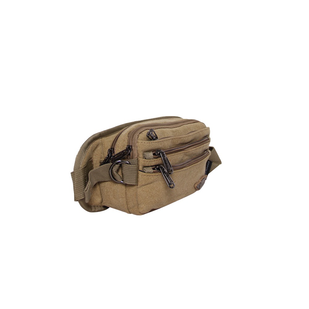 [KLIKTAS] Tas Pinggang Pria Kanvas Waistbag Import Polo Hummer 19046