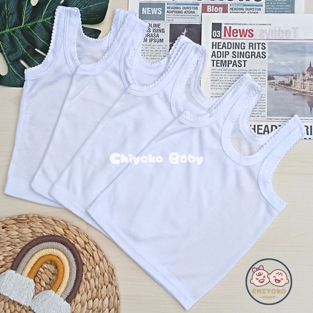 Singlet Bayi / Kaos Dalam Bayi Size S M L Chiyoko Baby