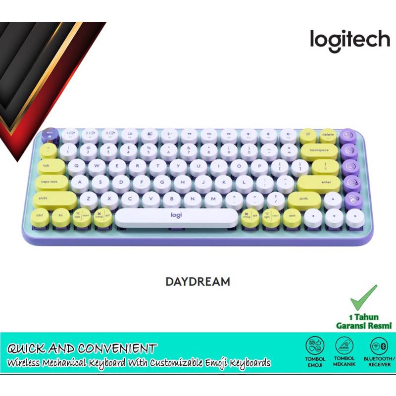 logitech pop keys emoji keyboard bluetooth wireless