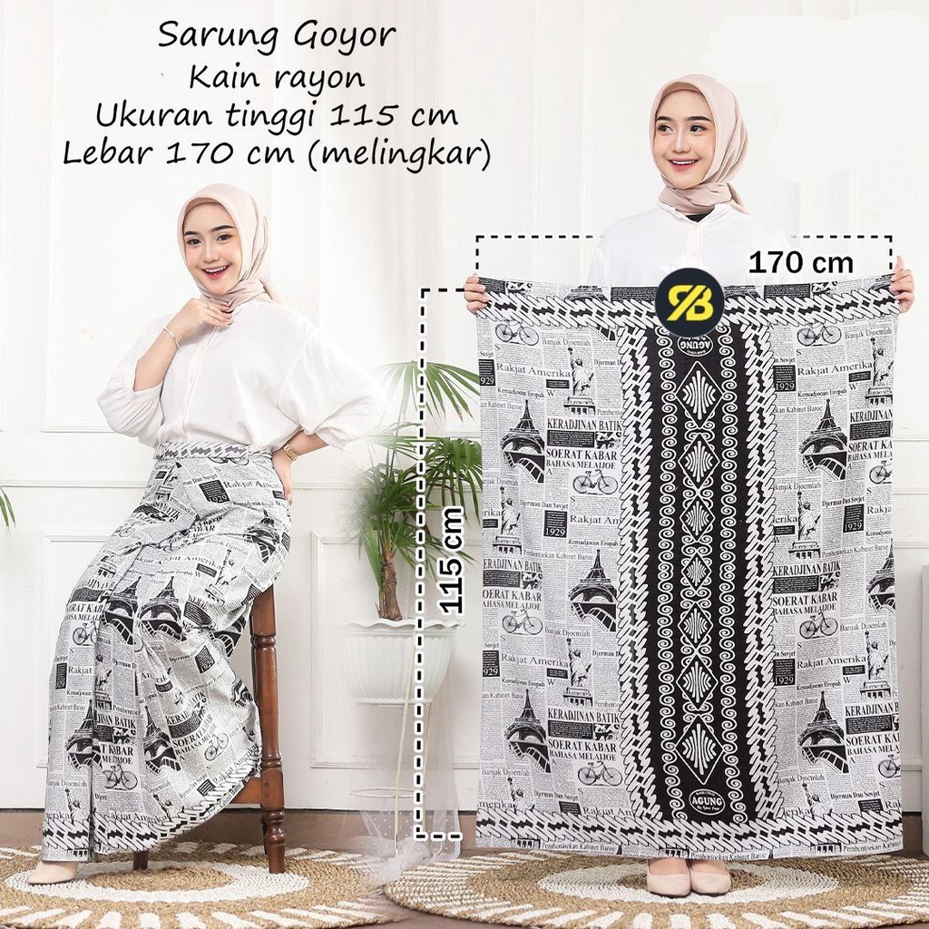 ( RAJA BUSANA ) SARUNG KORAN GLOYOR MONOCHROM REMAJA WANITA | SARUNG AQIL | SARUNG GOYOR GLOYOR | SARUNG MBAK SANTRI | SARUNG SANTRIWATI | SARUNG TUBANAN