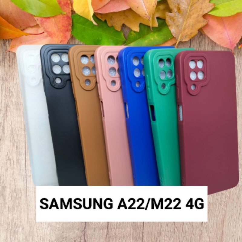 SOFTCASE MACARON SAMSUNG A22/M22 4G CASE PELINDUNG CAMERA