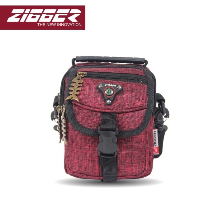 [KLIKTAS] Tas Slempang Pria 2 in 1 ZIGGER - ZG 27285B - Sling Bag Gaul