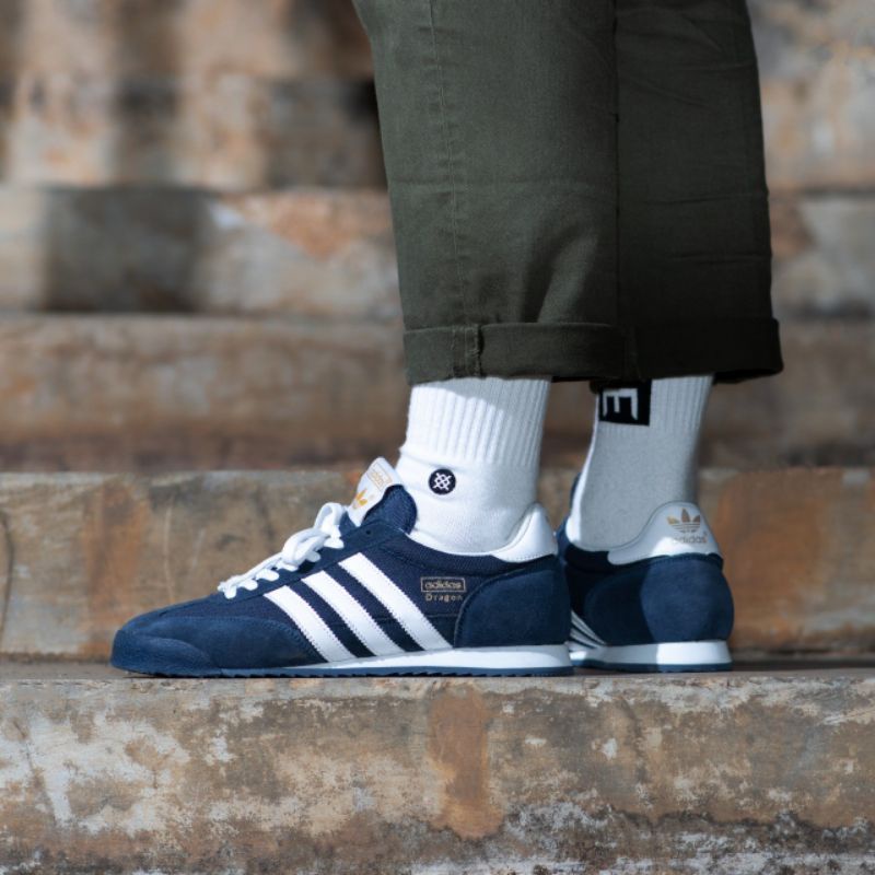 ADIDAS DRAGON NAVY WHITE ORIGINAL SNEAKERS PRIA