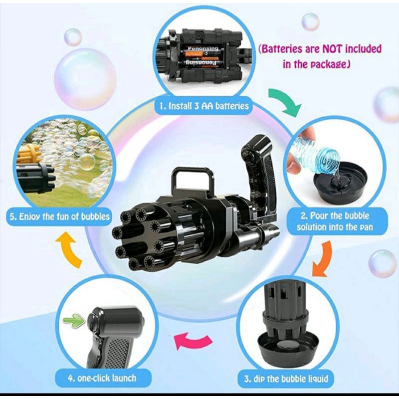 Mainan Gelembung sabun super powerfull shoot bubble