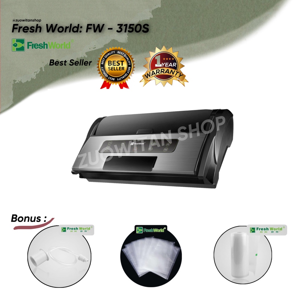 New version The Super Fresh World Freshworld Vacuum Sealer  FW TVS 3150 S