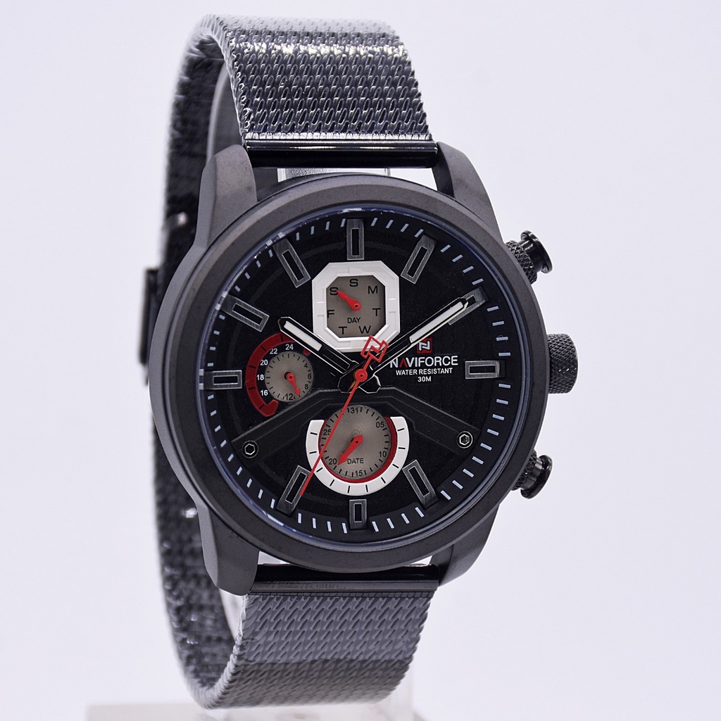 JAM TANGAN PRIA NAVIFORCE NF9211 NF9211M NF-9211M ORIGINAL RANTAI BOX